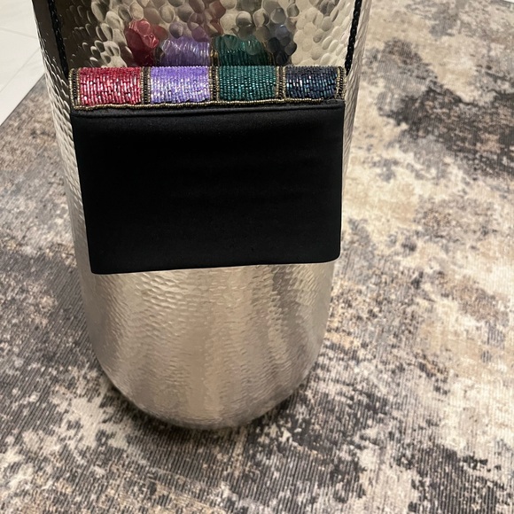 Vintage 💎1980s 💎Jewell toned beaded Art 💎Deco evening cross body bag 💎 - Picture 11 of 17